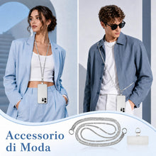 Carica l'immagine nel visualizzatore di Gallery, 2 Pezzi Cordino per Cellulare Design Scintillante con Strass Universale