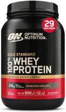 Carica l'immagine nel visualizzatore di Gallery, Optimum Nutrition Gold Standard 100% Whey Proteine in polvere per lo Sviluppo e il Recupero Muscolare con Glutammina e Aminoacidi BCAA Naturali, Gusto Doppio Cioccolato, 29 Dosi, 899 g