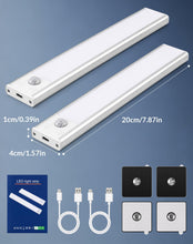 Carica l'immagine nel visualizzatore di Gallery, 6000K Luce LED Sottopensile Cucina - Luci Sensore Batteria Armadio Lampada