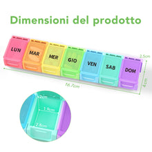 Carica l'immagine nel visualizzatore di Gallery, Opret Portapillole Settimanale 7 Scomparti ITALIANO da Viaggio