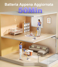 Carica l'immagine nel visualizzatore di Gallery, Tdyon Aspirapolvere Senza Fili 40Kpa&amp;450W, 50Mins Scopa Elettrica Senza Aspirapolvere Senza Fili Potente, 11 Stadi Filtrati OLED Smart Anti-Avvolgimento, per Peli Animali/Pavimenti/Tappe