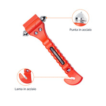 Carica l'immagine nel visualizzatore di Gallery, Amazon Basics Taglierino d’emergenza per cinture di sicurezza e martello rompivetro, confezione da 2