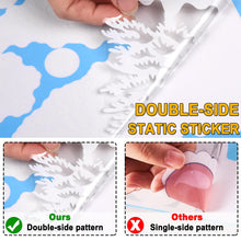 Carica l'immagine nel visualizzatore di Gallery, Svanco Natale Adesivi Finestra Sticker Porta Statico Fai da te Finestra Sticker Natale Decorazione Rimovibile Riutilizzabile Wallpaper PVC Fiocchi di Neve, Campane 9 fogli