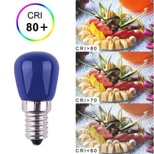 Carica l'immagine nel visualizzatore di Gallery, 4 lampadine LED E14 blu da 3 W, E14, blu decorative, ricambio per lampadine rosse da 25 W, adatte per illuminazione ambi