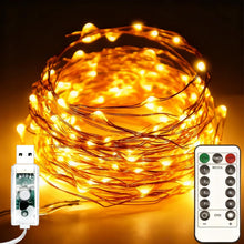 Carica l'immagine nel visualizzatore di Gallery, MAGGIFT Ghirlanda luminosa Luci Decorative - 20m 200 LED con telecomando / 8 modalità/timer - Luci Natalizie USB per Int