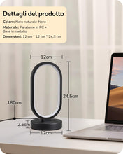 Carica l'immagine nel visualizzatore di Gallery, EDISHINE Lampada Comodino LED, Dimmer Touch, 3 Temperature di Colore, Nero