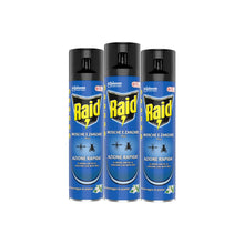 Carica l'immagine nel visualizzatore di Gallery, Raid Mosche e Zanzare, Insetticida Spray, Azione Rapida, 3 Pezzi da 400ml