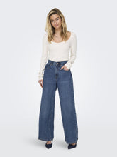 Carica l'immagine nel visualizzatore di Gallery, ONLY ONLHOPE Ex HW Wide DNM ADD465 Noos, Jeans da Donna, Medium Blue Denim, 25W / 30L