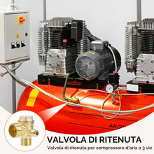 Carica l'immagine nel visualizzatore di Gallery, Valvola di Ritorno a 3 Vie per Compressore con Filettatura 20 * 16 * 10mm, Valvola di Non Ritorno, Pezzo di Ricambio per