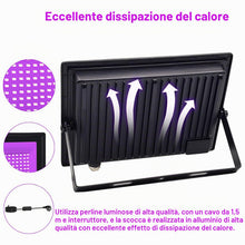 Carica l'immagine nel visualizzatore di Gallery, 100W Faretto UV LED, IP66 Impermeabile Luce Nera UV, 395-400nm LED Luce Nera, Lampada uv Con Interruttore per Halloween,