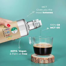 Carica l'immagine nel visualizzatore di Gallery, Go-Keto MCT Oil C8, 500ml | Olio MCT C8, 100% olio di cocco, senza olio di palma | perfetto per dieta chetogenica | crema di caffè cheto, per bulletproof coffee o frullato cheto | vegano