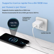 Carica l'immagine nel visualizzatore di Gallery, Cavo USB Type-C 1M 100W Cavo USB C per Super-Charge per HONOR 400 200 Pro