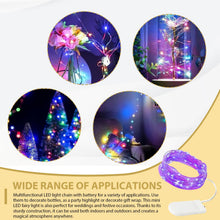 Carica l'immagine nel visualizzatore di Gallery, Catena luminosa a LED con batteria, 16 pezzi, 4 colori, mini catena luminosa, 2 m, 20 LED, batteria esterna, per fai da 