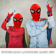 Carica l'immagine nel visualizzatore di Gallery, TKGEOUE Set di 2 Launcher Glove, Launcher Gloves e Maschera,Spider Launcher Glove,Guanti Launcher per Giochi, Spiderman Glove Launcher Set,Spider Web Launcher Toy