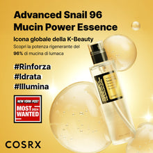 Carica l'immagine nel visualizzatore di Gallery, COSRX Essenza di bava di lumaca 96 100ml, 96,3% di filtro di secrezione di lumaca, ringiovanisce la pelle da secchezza e