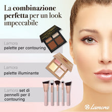 Carica l&#39;immagine nel visualizzatore di Gallery, Palette Illuminante Viso Make Up Polvere - Prime Glow Highlighter Makeup Bronzer Palette - 4 Colori Satinati Altamente Pigmentati Con Specchio - Vegano, Non Testato Sugli Animali