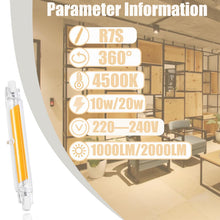 Carica l'immagine nel visualizzatore di Gallery, Lampadine R7S LED 118 mm, dimmerabili, 20 W, equivalenti a lampadina alogena 118 mm, 200 W, senza sfarfallio, bianco nat