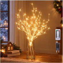 Carica l'immagine nel visualizzatore di Gallery, Luci A Ramo, 3 Pezzi Luci A Ramo Di Betulla Con 144 LED E Spina, 8 Modalità Di Illuminazione, Rami Illuminati Bianco Cal