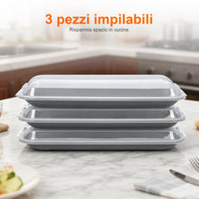 Carica l'immagine nel visualizzatore di Gallery, GRIFEMA Porta Affettati Frigorifero 3 Pezzi Contenitore Alimenti