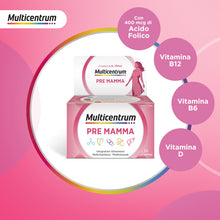Carica l'immagine nel visualizzatore di Gallery, Multicentrum Pre-Mamma Integratore Multivitaminico Completo, 30 Compresse