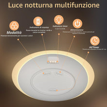 Carica l'immagine nel visualizzatore di Gallery, Luce Notturna Bambini Silicone , Dimmerabile Ricaricabile USB-C 2000mAh