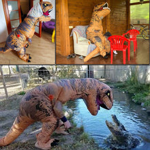 Carica l'immagine nel visualizzatore di Gallery, JASHKE Costume Dinosauro Gonfiabile Tuta T-rex Gonfiabile Costumi Trex Gonfiabili Travestimento Dnosauro per Adulti