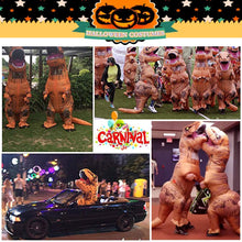 Carica l'immagine nel visualizzatore di Gallery, JASHKE Costume Dinosauro Gonfiabile Tuta T-rex Gonfiabile Costumi Trex Gonfiabili Travestimento Dnosauro per Adulti