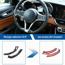 Carica l'immagine nel visualizzatore di Gallery, Strisce decorative in plastica ABS, stile fibra di carbonio per volante, allestimento, accessorio auto per Alfa Romeo Gi