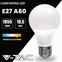 Carica l'immagine nel visualizzatore di Gallery, V-TAC 10x Lampadine LED A60 con Attacco E27 potenza 10.5W (Equivalenti a 75W) - Lampadine Nuova Generazione - 1055 Lumen