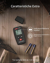 Carica l'immagine nel visualizzatore di Gallery, Misuratore di Umidità, Wintact Rilevatore di Igrometro Digitale Tester con Sonda Pin per Legni, Muri, Pietra