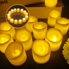 Carica l'immagine nel visualizzatore di Gallery, BUCOMTU 24 Pezzi Candele LED Candele con Fiamma Oscillante Senza Fiamma, Lumini a Batteria, Luce Bianca Calda per Decora
