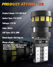 Carica l'immagine nel visualizzatore di Gallery, OUSHI W5W T10 Lampadina LED, Canbus Sensa Errore 194 168 2825 501 12V Lampadine Di Ricambio Interni Auto Dome Map Door Luci Targa Di Cortesia, 6500K Xenon Bianca (Confezione Da 4)
