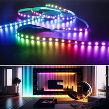 Carica l'immagine nel visualizzatore di Gallery, WS2812B Striscia LED, 2m RGB Strisce Pixel 5V 5050 120 LEDs IP30 Flessibile Nero PCB Pieno di Colori Nastri Intelligente
