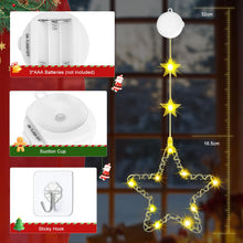 Carica l'immagine nel visualizzatore di Gallery, Decorazioni Natalizie,2 Pezzi Luci Natale Finestra,3 Modalità con Timer e Ventosa,Luci Natalizie,Luci di Natale da Interno ,Decorazioni per Finestre,Tende Natalizie per Finestre per Interno Esterni