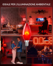 Carica l'immagine nel visualizzatore di Gallery, Lampadina Rossa E14 26W - Lampadina E14 Luce Rossa Regolabili SES C35 Lampadine Colorate per Camino Elettrico, Decorazio