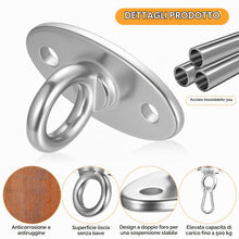 Carica l'immagine nel visualizzatore di Gallery, Ganci ad Occhiello Acciaio Inox per Soffitto e Pareti