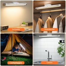Carica l'immagine nel visualizzatore di Gallery, Realky Lampada da incasso da cucina a LED, 2 pezzi, dimmerabile, senza fili, striscia luminosa a LED ricaricabile, luce 
