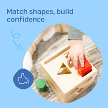 Carica l'immagine nel visualizzatore di Gallery, Melissa &amp; Doug Cubo Incastri - Forme Geometriche in Legno, Giochi Educativi, Montessori, Regali per bambino e Bambina, +