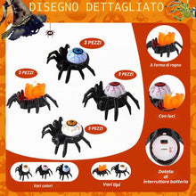 Carica l'immagine nel visualizzatore di Gallery, Luci di Candela a Ragno per Halloween, 12 Pezzi