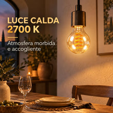 Carica l'immagine nel visualizzatore di Gallery, Voltix 6 Pezzi Lampadine LED Filamento A60 E27 4W 2700K