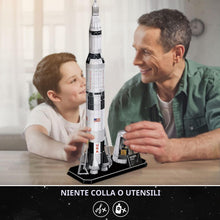 Carica l'immagine nel visualizzatore di Gallery, Nasa - Puzzle 3d Apollo Saturn V Rocket | Puzzle 3d Bambini 8 Anni e Adulti | Modellismo Da Costruire Adulti | 136 Pezzi