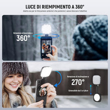 Carica l'immagine nel visualizzatore di Gallery, NEEWER BASICS Luce Selfie Magnetica Compatibile con MagSafe iPhone, Mini Ring Light LED Supporto Telefono da Tavolo con 