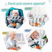 Carica l'immagine nel visualizzatore di Gallery, Vicloon Giocattolo per Passeggino, Giocattolo a Spirale per Culla con Sonagli, Specchio e Massaggiagengive, Passeggino E