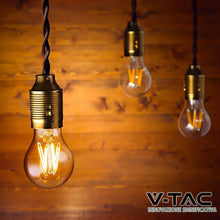 Carica l'immagine nel visualizzatore di Gallery, V-TAC 4x Lampadina LED Filamento attacco E27 - [Alta Efficienza 6W ] - A60-600 Lumen - (Equivalenti a 45W) - Lampadine a