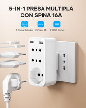 Carica l'immagine nel visualizzatore di Gallery, LENCENT Multipresa Salvaspazio con Spina16A, Presa Elettrica Italiana
