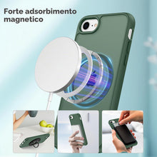 Carica l'immagine nel visualizzatore di Gallery, Natiiozie Magnetica Cover per iPhone SE 3/2 (2022/2020), iPhone 8/7 Compatibile con MagSafe Custodia Traslucida Opaca Po