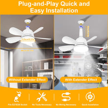 Carica l'immagine nel visualizzatore di Gallery, Ventilatore Lampadario da Soffitto 5 Pale 18'' LED Dimmerabile Ventilatori da Soffitto Silenziosi con Telecomando e Luce