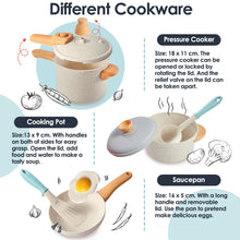 Carica l&#39;immagine nel visualizzatore di Gallery, BUYGER Set Giocattoli da Cucina per Bambini, Pentole e Padelle Giocattolo Accessori Cucina Bambini, Pentolini Giochi di Ruolo Cucina per Bambini 3 + Anni
