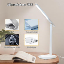 Carica l'immagine nel visualizzatore di Gallery, LQWELL® Lampada Da Scrivania A LED, Luci Da Studio Staccabile, Rotazione Da 0° A 180°, 6500K, Lampada Da Tavolo Dimmerab