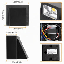 Carica l'immagine nel visualizzatore di Gallery, Comely 2 Pezzi Applique da Parete Esterno LED, Nero Lampada da Parete LED
